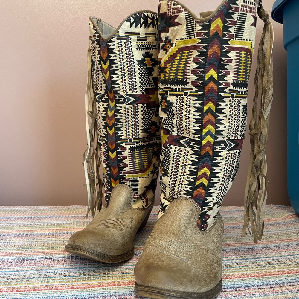 Aztec cowgirl boots